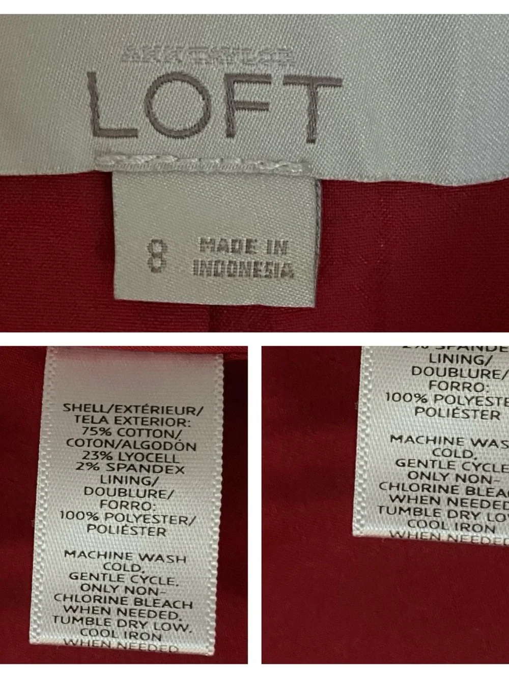 LOFT Textured Collarless Single-Button Blazer SZ 8 - Picture 12 of 12